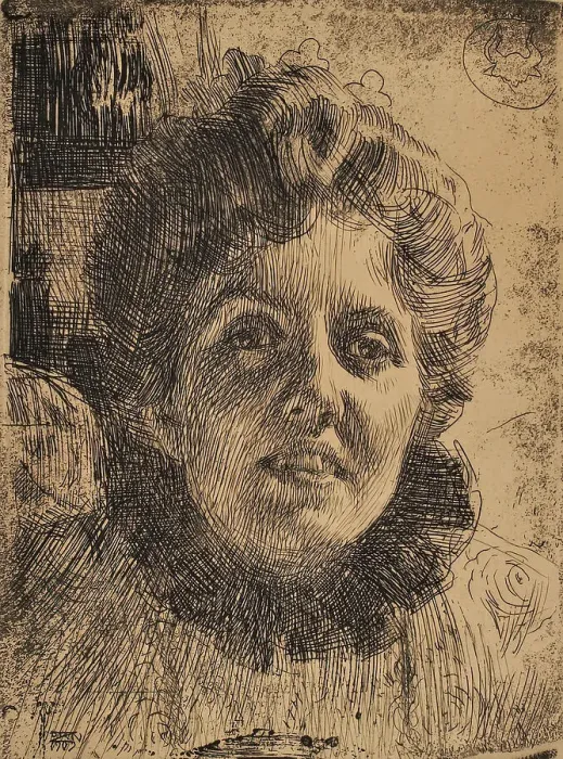 Framed Print : Aurore Oxenstierna-Klintberg, 1909. Creator: Anders Leonard Zorn Framed Print : Aurore Oxenstierna-Klintberg, 1909. Creator: Anders Leonard Zorn