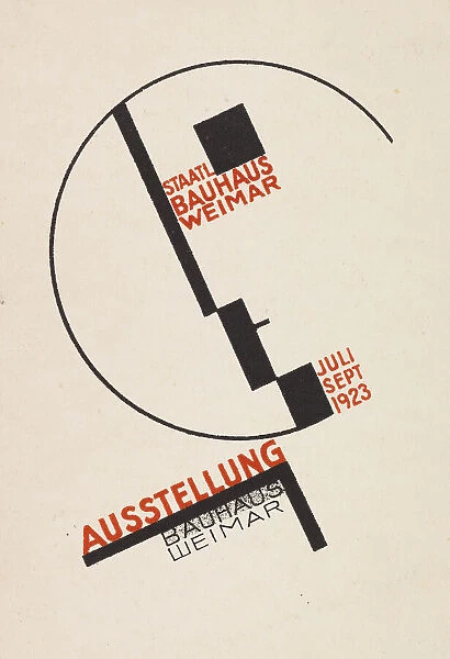 Ausstellung Bauhaus Weimar (Bauhaus exhibition). Postcard, 1923. Creator: Helm, Dorte (1898-1941)