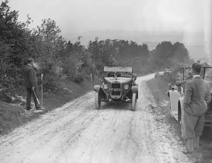Framed Print : Austin 12 / 4 open 4-seater taking part in the North West London Motor Club Trial, 1 June 1929 Framed Print : Austin 12 / 4 open 4-seater taking part in the North West London Motor Club Trial, 1 June 1929