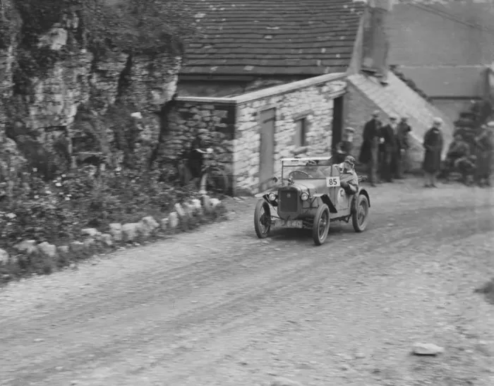 Framed Print : Austin 7 of GHR Chaplin competing in the MCC Sporting Trial, Litton Slack, Derbyshire, 1930