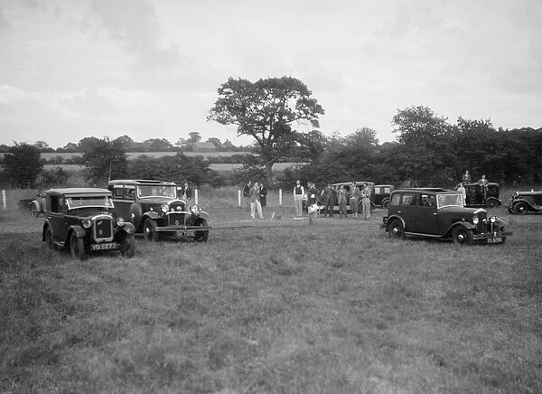Austin 7 and two Singers taking part in the Bugatti Owners Club gymkhana, 5 July 1931