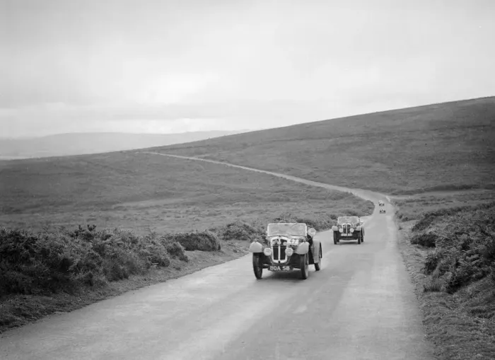 Framed Print : Austin 7s of CD Buckley and Bert Hadley competing at the MCC Torquay Rally, July 1937