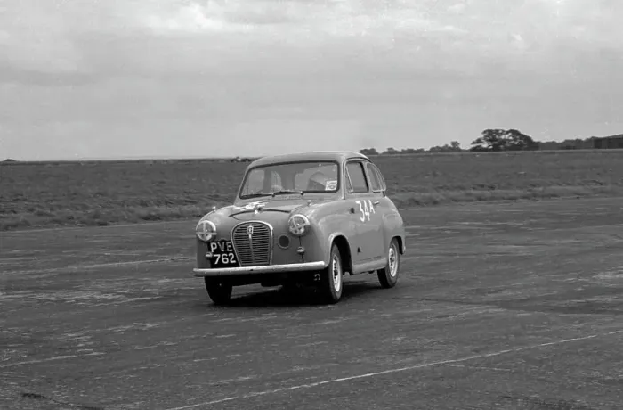 Framed Print : Austin A35 at 750 MC 6 hour relay race Silverstone 1957 Framed Print : Austin A35 at 750 MC 6 hour relay race Silverstone 1957
