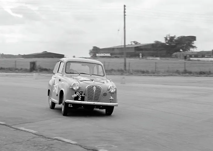 Framed Print : Austin A35 at 750 MC 6 hour relay race Silverstone 1957 Framed Print : Austin A35 at 750 MC 6 hour relay race Silverstone 1957