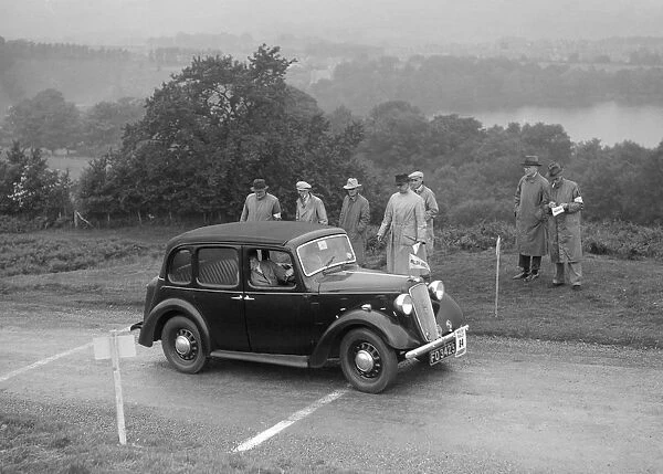 Austin Cambridge saloon of T Norton competing in the South Wales Auto Club Welsh Rally