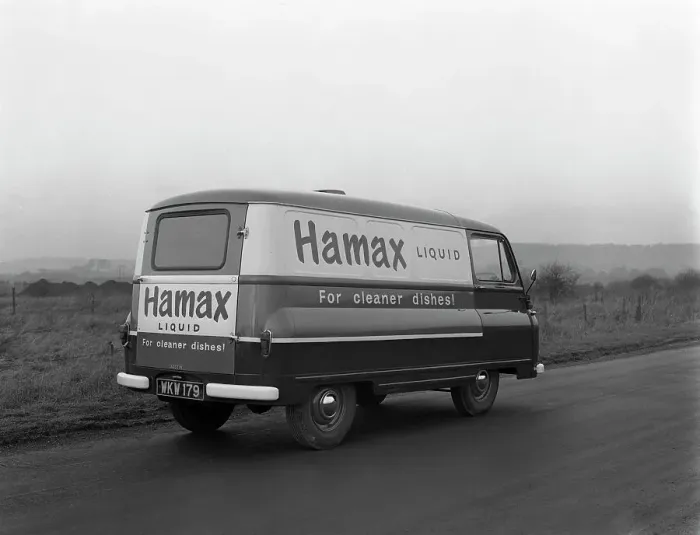 Framed Print : Austin delivery van, South Yorkshire, 1962. Artist: Michael Walters Framed Print : Austin delivery van, South Yorkshire, 1962. Artist: Michael Walters