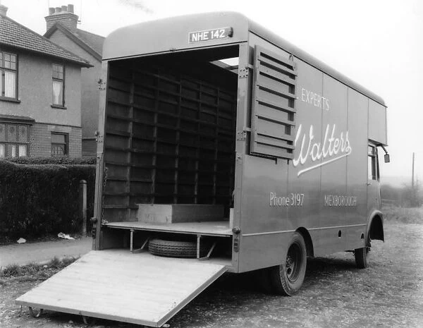 Austin FE 1957 removal van, belonging to Walters Removals, Mexborough, South Yorkshire, 1957