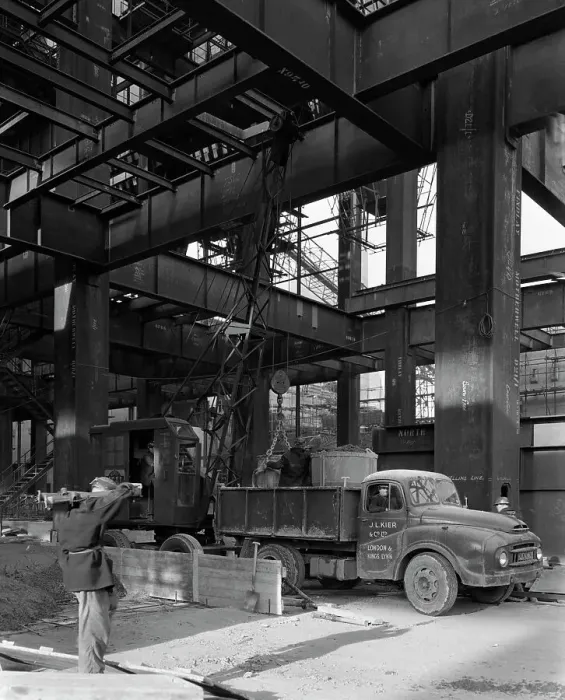 Framed Print : Austin lorry on a construction site, Leeds, West Yorkshire, 1959. Artist: Michael Walters Framed Print : Austin lorry on a construction site, Leeds, West Yorkshire, 1959. Artist: Michael Walters