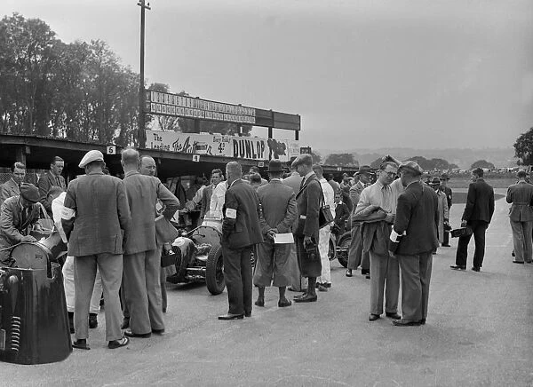 Austin OHC 744 cc, Donington Park Race Meeting, Leicestershire, 1936. Artist: Bill Brunell