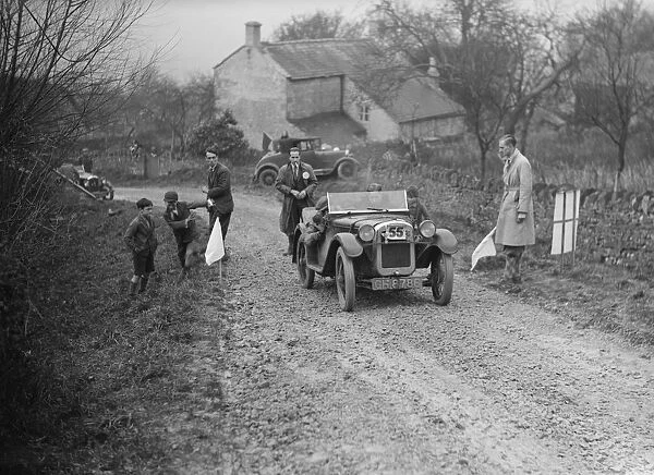 Austin Ulster of WGE Rushworth competing in the NWLMC London-Gloucester Trial, 1931