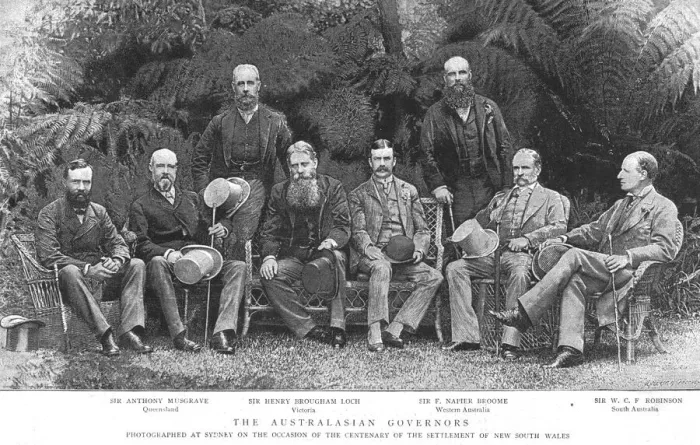 Framed Print : The Australasian Govenors, 1888. Creator: Unknown Framed Print : The Australasian Govenors, 1888. Creator: Unknown