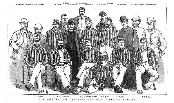 The Australian Cricket team visiting England, 1886. Creator: Unknown