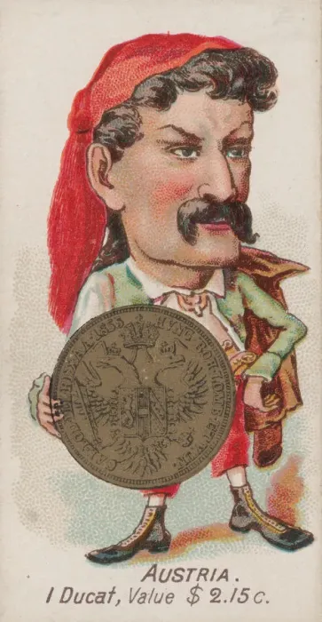 Framed Print : Austria, 1 Ducat, from the series Coins of All Nations (N72 Framed Print : Austria, 1 Ducat, from the series Coins of All Nations (N72