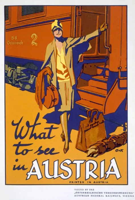 Framed Print : What to see in Austria, travel poster, c1920s