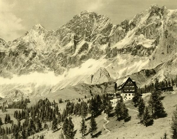 The Austriahütte and the Dachstein, Styria, Austria, c1935. Creator: Unknown