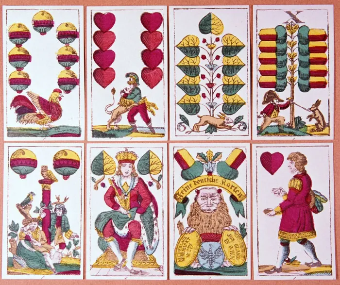 Framed Print : Austrian fortune-telling cards Framed Print : Austrian fortune-telling cards