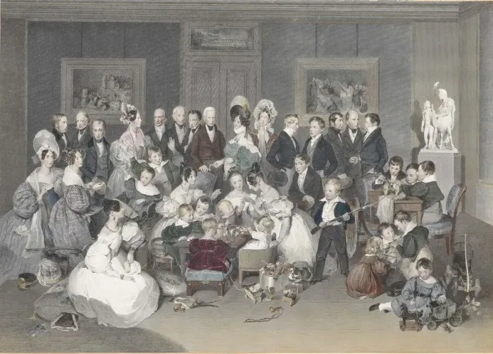 Framed Print : The Austrian imperial family in 1834, 1834. Creator: Fendi, Peter (1796-1842) Framed Print : The Austrian imperial family in 1834, 1834. Creator: Fendi, Peter (1796-1842)