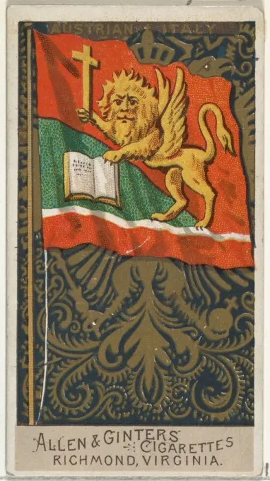 Framed Print : Austrian Italy, from Flags of All Nations, Series 2 (N10) for Allen & Framed Print : Austrian Italy, from Flags of All Nations, Series 2 (N10) for Allen &