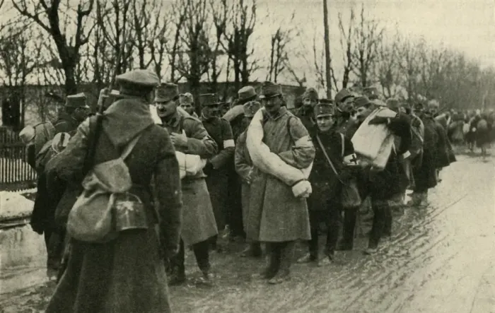 Framed Print : Austrian prisoners, Przemysl, March 1915, (c1920). Creator: Unknown Framed Print : Austrian prisoners, Przemysl, March 1915, (c1920). Creator: Unknown
