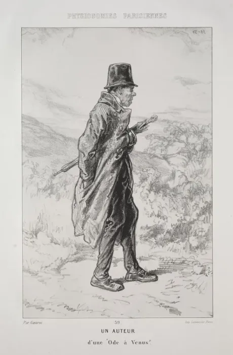Framed Print : Un Auteur. Creator: Paul Gavarni (French, 1804-1866) Framed Print : Un Auteur. Creator: Paul Gavarni (French, 1804-1866)