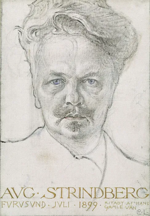 Framed Print : The Author August Strindberg, 1899. Creator: Carl Larsson Framed Print : The Author August Strindberg, 1899. Creator: Carl Larsson