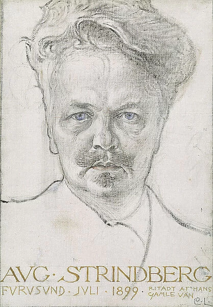 The Author August Strindberg, 1899. Creator: Carl Larsson