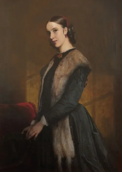 Framed Print : The author Emma Kraft, 1834-1881. Creator: Elisabeth Baumann Framed Print : The author Emma Kraft, 1834-1881. Creator: Elisabeth Baumann