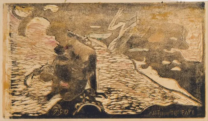 Framed Print : Auti Te Pape, 1893-94. 1893-94. Creator: Paul Gauguin