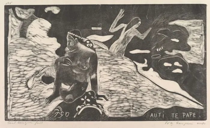 Framed Print : Auti Te Pape, 1893-94. Creator: Paul Gauguin Framed Print : Auti Te Pape, 1893-94. Creator: Paul Gauguin