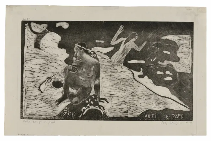 Framed Print : Auti te pape (Women at the River) from the Noa Noa Suite, 1893 / 94 Framed Print : Auti te pape (Women at the River) from the Noa Noa Suite, 1893 / 94