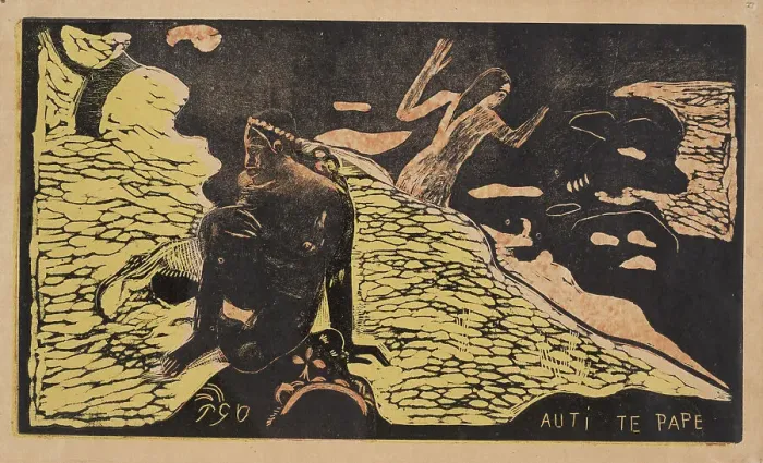 Framed Print : Auti Te Pape (Women at the River) From the Series Noa Noa, 1893-1894. Artist: Gauguin, Paul Eugene Henri (1848-1903) Framed Print : Auti Te Pape (Women at the River) From the Series Noa Noa, 1893-1894. Artist: Gauguin, Paul Eugene Henri (1848-1903)