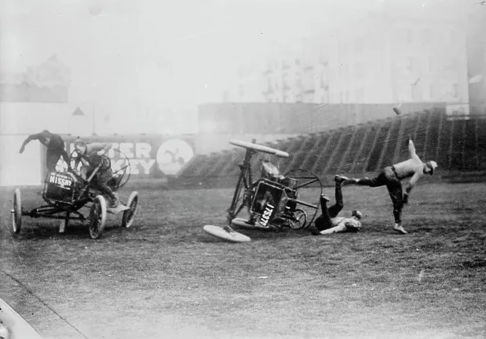Framed Print : Auto polo, between c1910 and c1915. Creator: Bain News Service Framed Print : Auto polo, between c1910 and c1915. Creator: Bain News Service