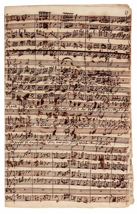 Framed Print : Autograph manuscript of the Cantata Auf Christi Himmelfahrt Allein (BWV 128), 1725. Creator: Bach, Johann Sebastian (1685-1750) Framed Print : Autograph manuscript of the Cantata Auf Christi Himmelfahrt Allein (BWV 128), 1725. Creator: Bach, Johann Sebastian (1685-1750)