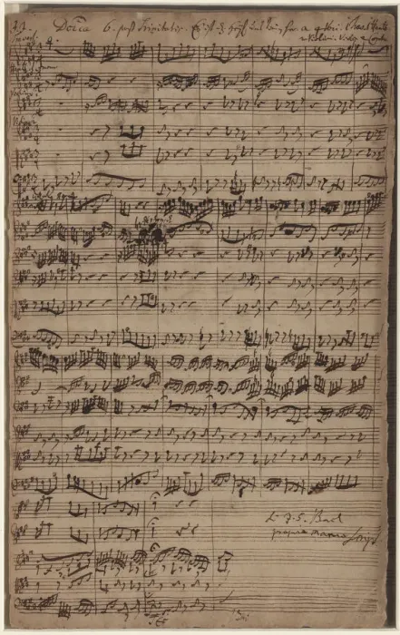 Framed Print : Autograph manuscript of the Cantata Es ist das Heil uns kommen her (BWV 9), 1731 Framed Print : Autograph manuscript of the Cantata Es ist das Heil uns kommen her (BWV 9), 1731