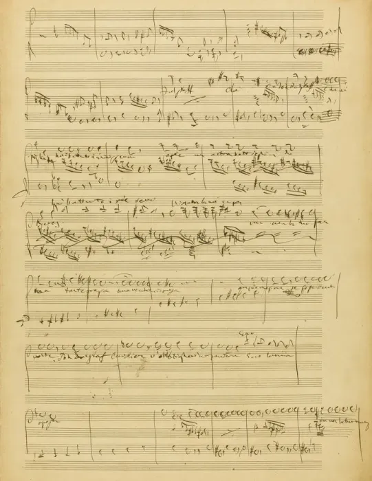 Framed Print : The autograph manuscript: Falstaff, opera in three acts, 1894 Framed Print : The autograph manuscript: Falstaff, opera in three acts, 1894