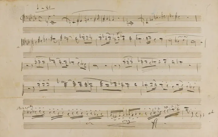 Framed Print : The autograph manuscript: Opera Otello, 1887 Framed Print : The autograph manuscript: Opera Otello, 1887