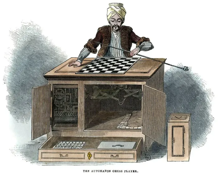 Framed Print : The Automaton Chess Player, 1845
