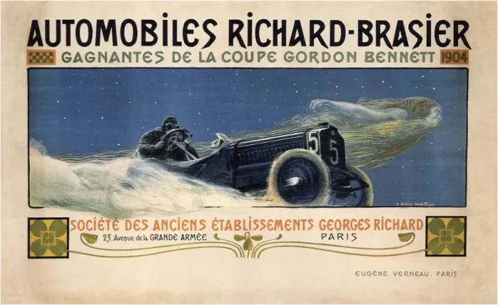 Framed Print : Automobiles Richard-Brasies, 1904. Artist: Bellery-Desfontaines, Henri Jules Ferdinand (1867-1909) Framed Print : Automobiles Richard-Brasies, 1904. Artist: Bellery-Desfontaines, Henri Jules Ferdinand (1867-1909)
