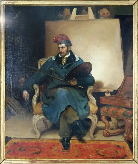 Framed Print : Autoportrait, between 1832 and 1833. Creator: Théophile Fragonard Framed Print : Autoportrait, between 1832 and 1833. Creator: Théophile Fragonard
