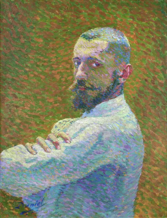 Framed Print : Autoportrait à la veste blanche, 1889. Creator: Monfreid, George-Daniel (Géo) de (1856-1929) Framed Print : Autoportrait à la veste blanche, 1889. Creator: Monfreid, George-Daniel (Géo) de (1856-1929)