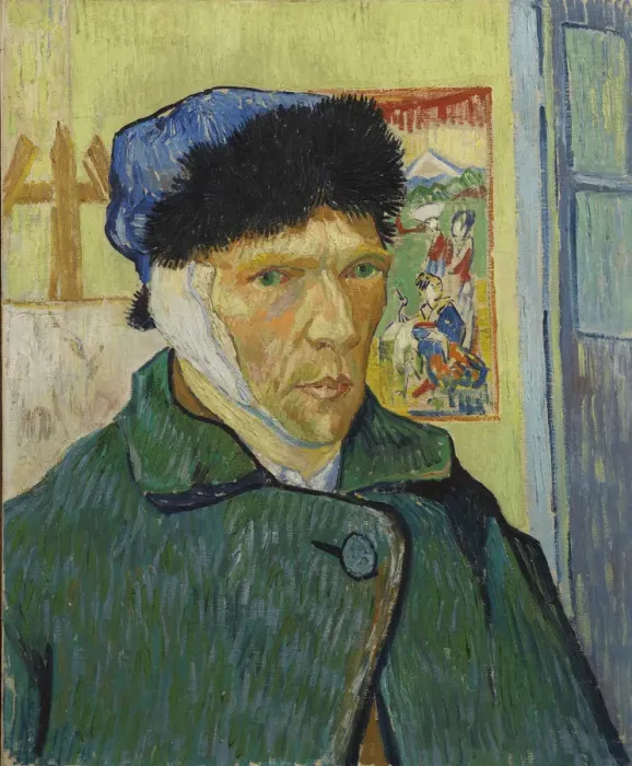 Framed Print : Autoportrait a l oreille bandee (Self-Portrait with Bandaged Ear), 1889 Framed Print : Autoportrait a l oreille bandee (Self-Portrait with Bandaged Ear), 1889