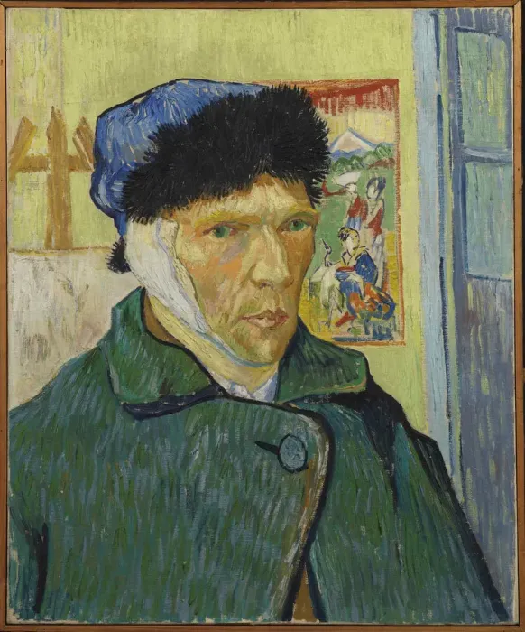 Framed Print : Autoportrait a l oreille bandee (Self-Portrait with Bandaged Ear), 1889 Framed Print : Autoportrait a l oreille bandee (Self-Portrait with Bandaged Ear), 1889