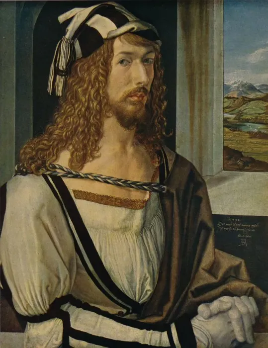 Framed Print : Autorretrato, (Self-portrait), 1498, (c1934). Artist: Albrecht Durer Framed Print : Autorretrato, (Self-portrait), 1498, (c1934). Artist: Albrecht Durer
