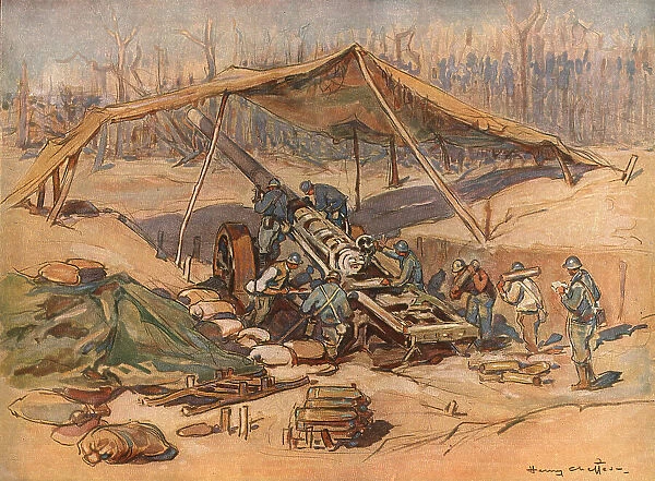 Autour de la Bataille; Canon de 138, 6 de la marine, 1918. Creator: Unknown