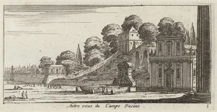 Framed Print : Autre veue du Campo Vacine, 1640-1660. Creator: Israel Silvestre Framed Print : Autre veue du Campo Vacine, 1640-1660. Creator: Israel Silvestre