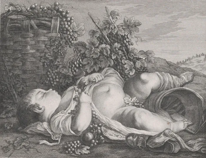 Framed Print : Autumn, 1766-1812. Creator: Etienne Claude Voysard Framed Print : Autumn, 1766-1812. Creator: Etienne Claude Voysard