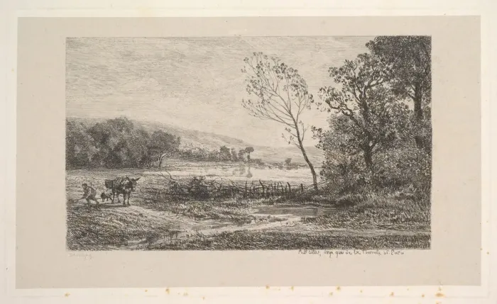 Framed Print : Autumn, 1848. Creator: Charles Francois Daubigny Framed Print : Autumn, 1848. Creator: Charles Francois Daubigny