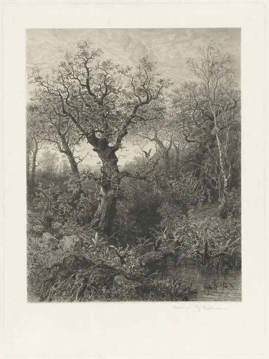 Framed Print : Autumn, 1871. Creator: Eduard Willmann Framed Print : Autumn, 1871. Creator: Eduard Willmann