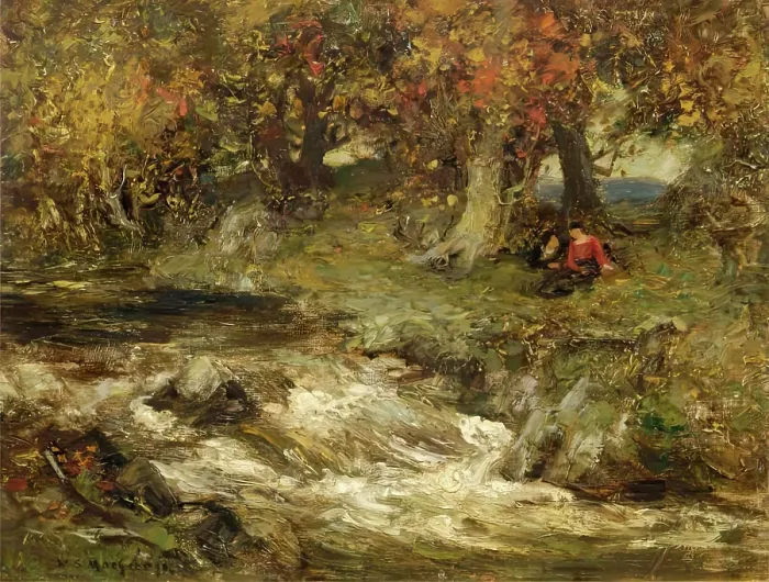 Framed Print : Autumn, 1900-1924. Creator: William Stewart MacGeorge Framed Print : Autumn, 1900-1924. Creator: William Stewart MacGeorge