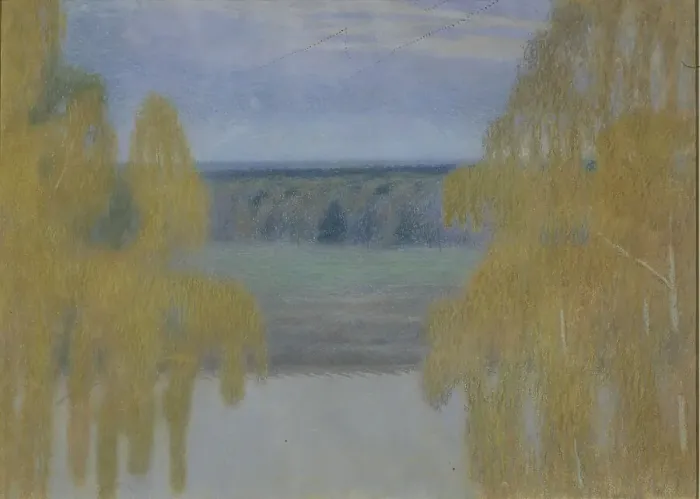 Framed Print : Autumn, 1905. Artist: Borisov-Musatov, Viktor Elpidiforovich (1870-1905) Framed Print : Autumn, 1905. Artist: Borisov-Musatov, Viktor Elpidiforovich (1870-1905)